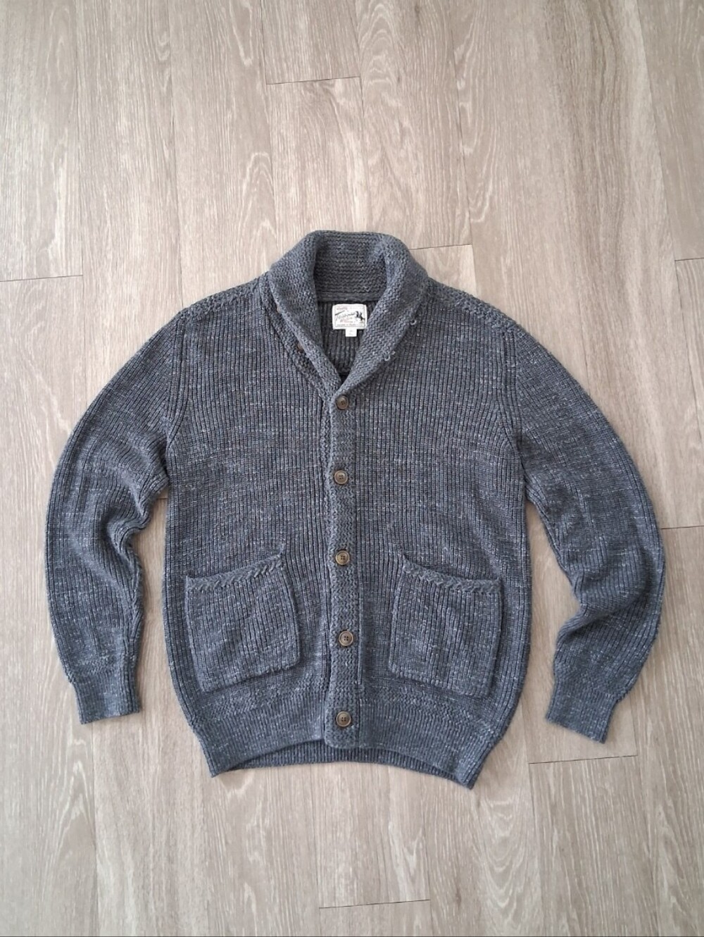 Tecovas Men's Shawl Collar Cardigan In Grey